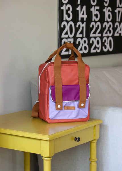 Mini Post Red and Purple Envelope Deluxe Backpack