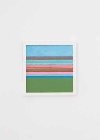 Light Blue and Pink Stripes Canvas Panel
