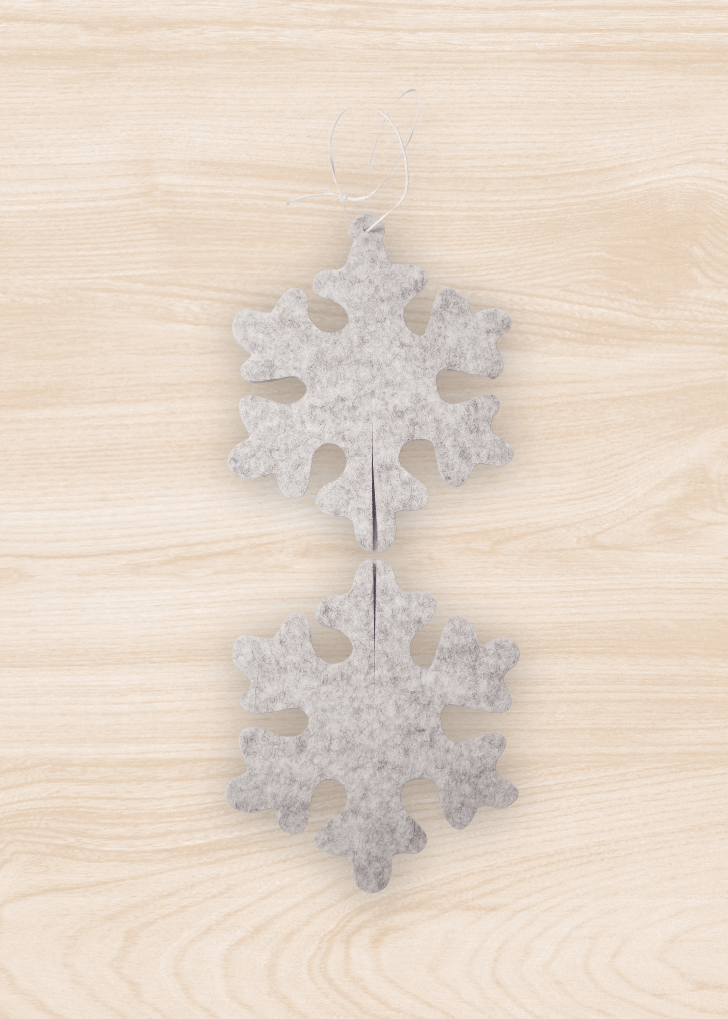 Weiß Snowflake Felt Ornament