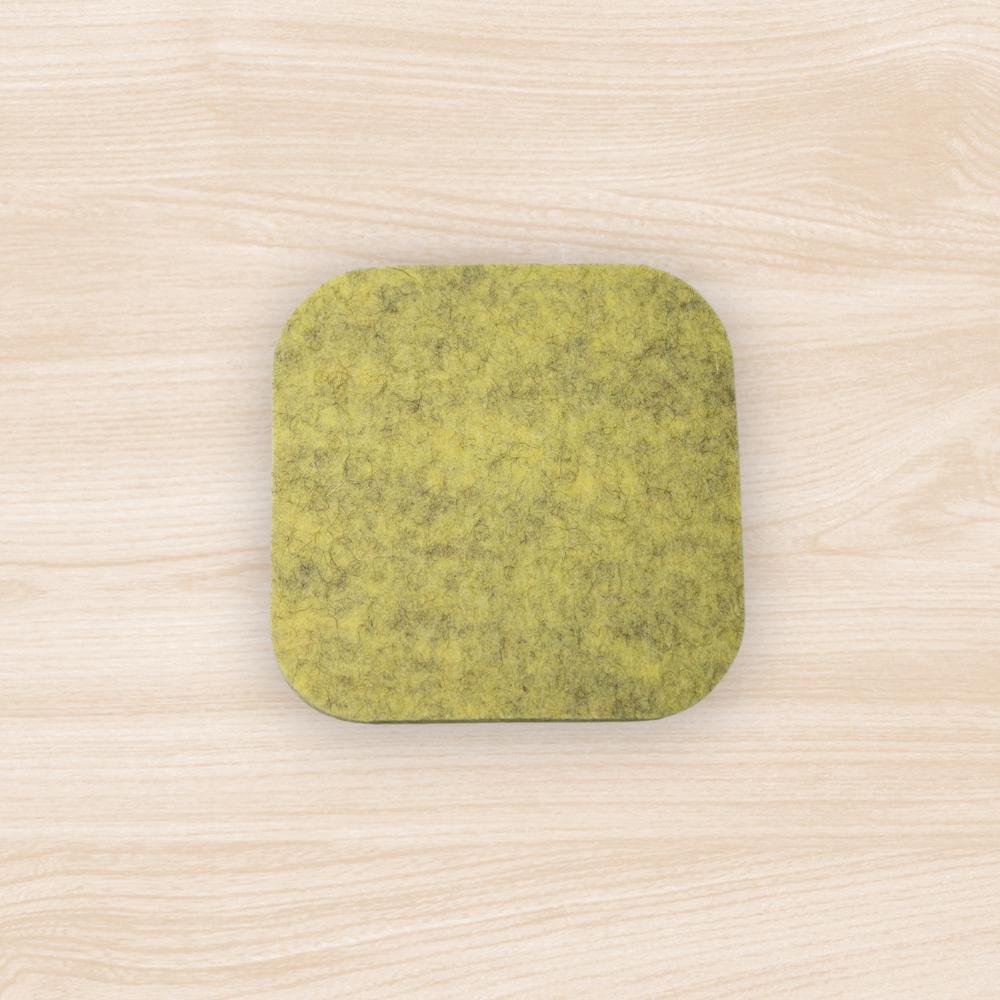 Vanille Rounded Square Felt Coaster