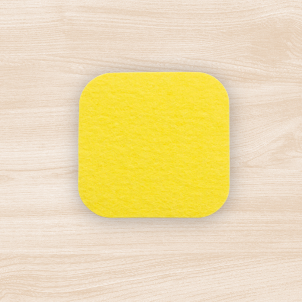 Zitrone Rounded Square Felt Coaster