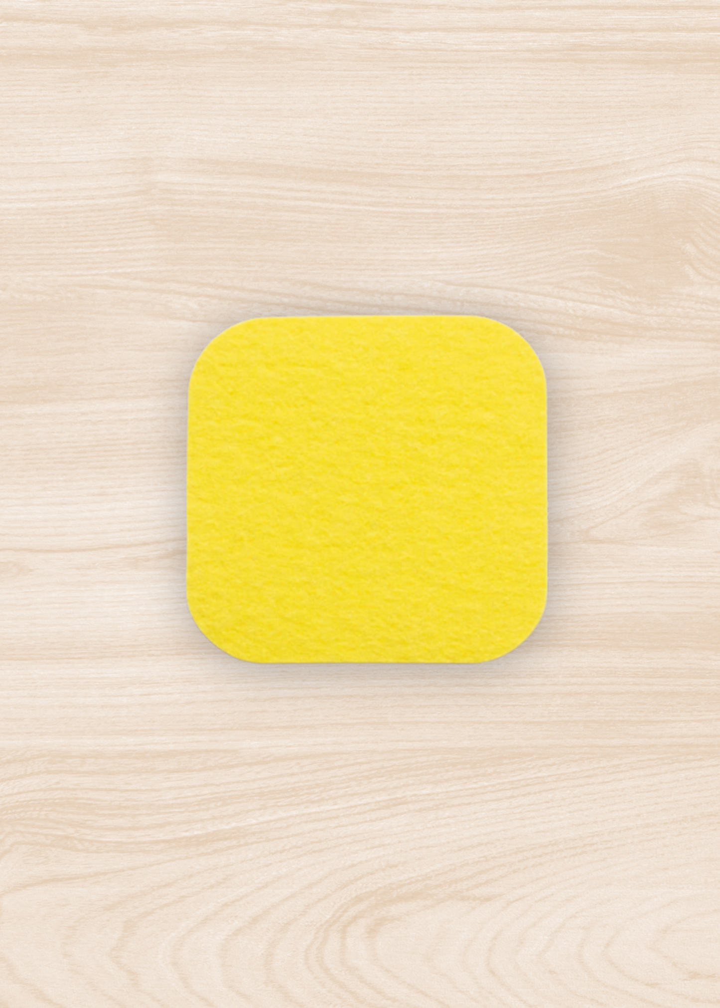 Zitrone Rounded Square Felt Coaster