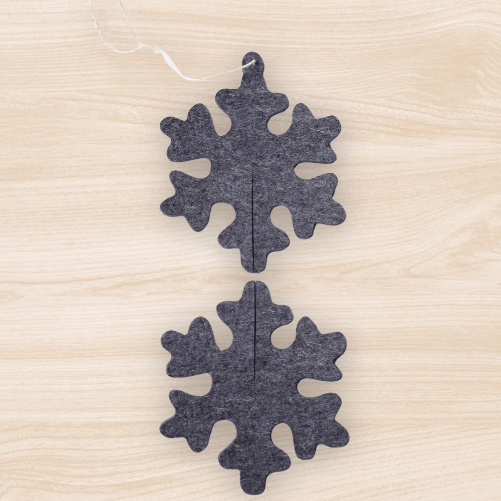 Graphit Snowflake Felt Ornament