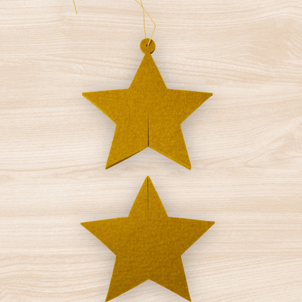 Ocker Star Felt Ornament