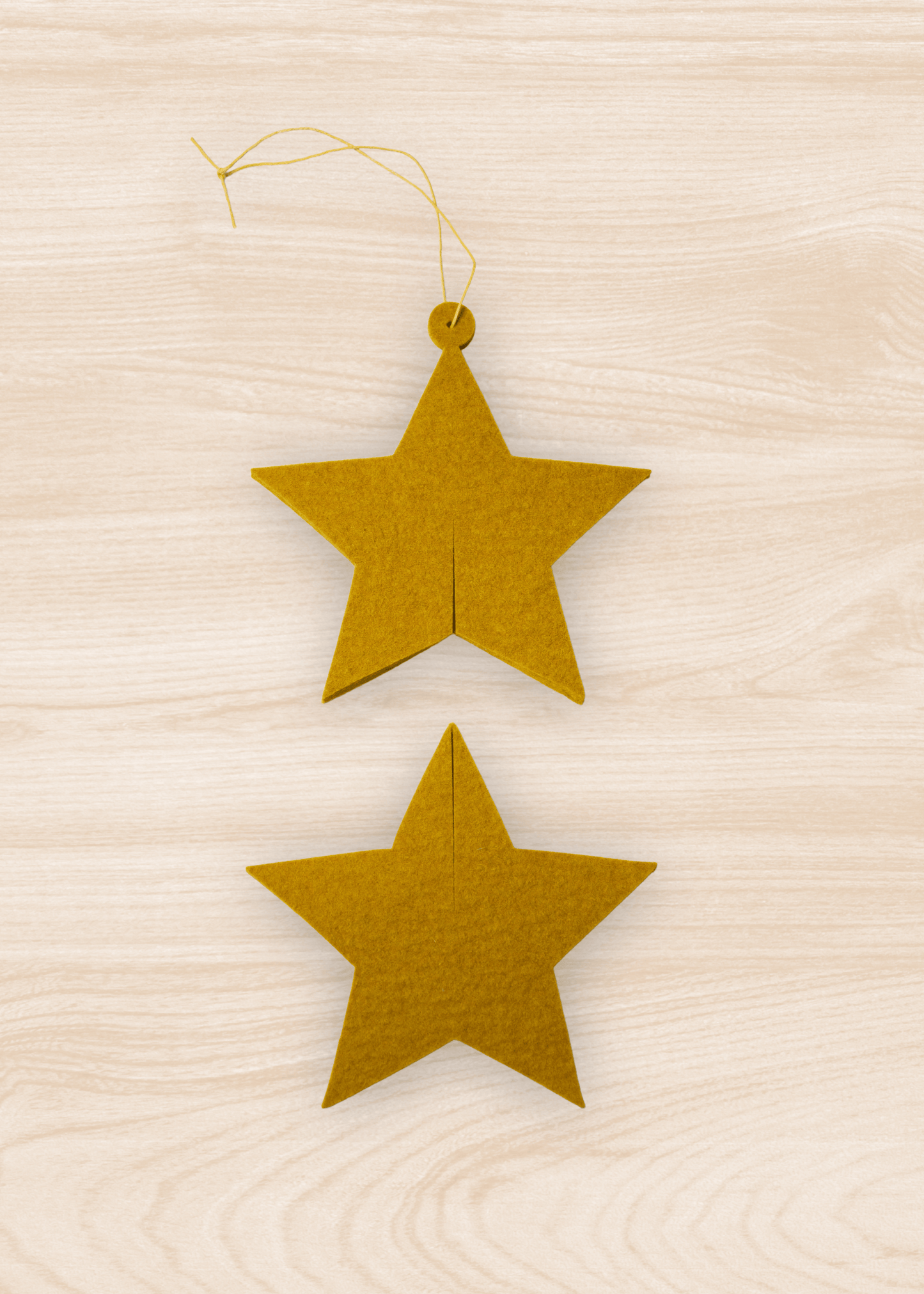 Ocker Star Felt Ornament