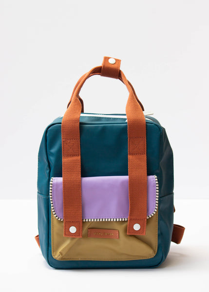 Mini Edison Teal and Purple Envelope Deluxe Backpack