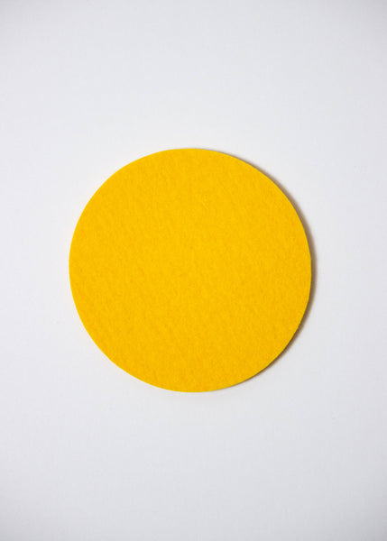 Gelb Circle Felt Coaster