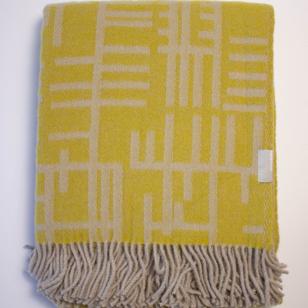 Pickepin Mustard Throw Blanket