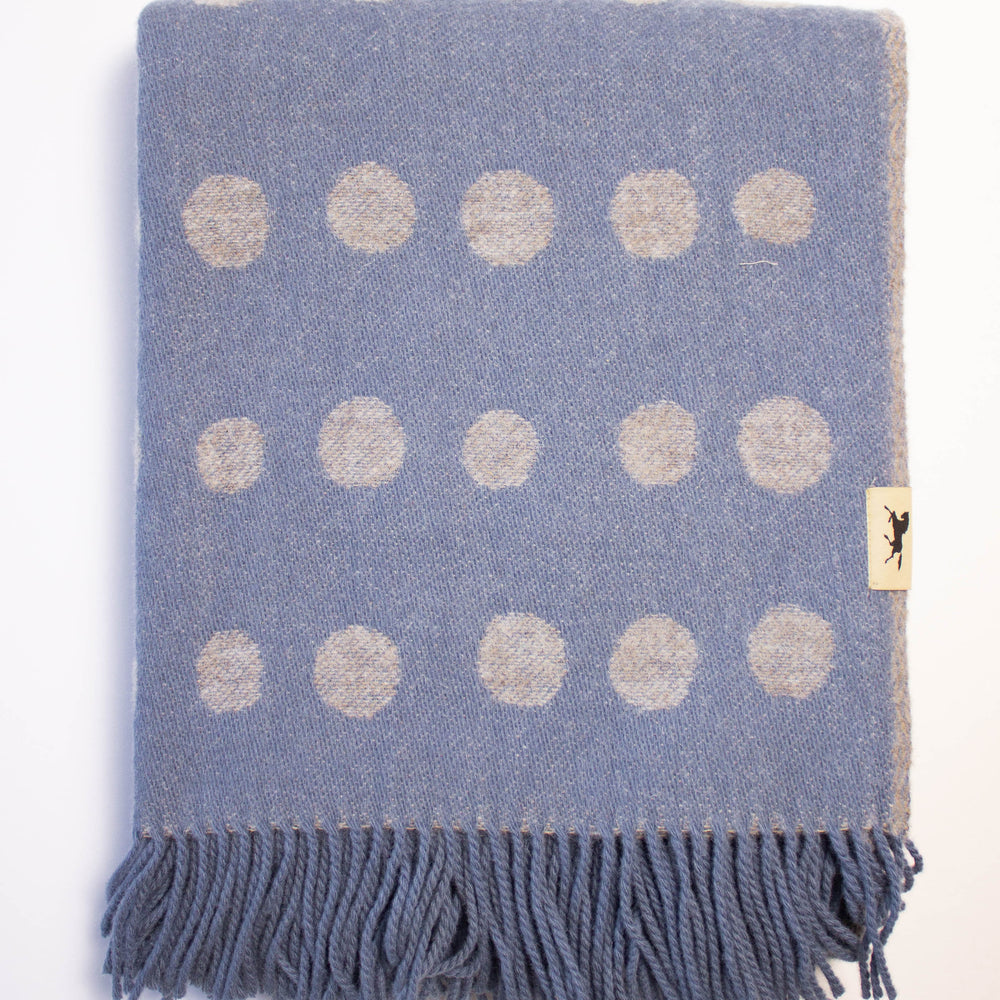 Pricktyg Blue and Grey Throw Blanket