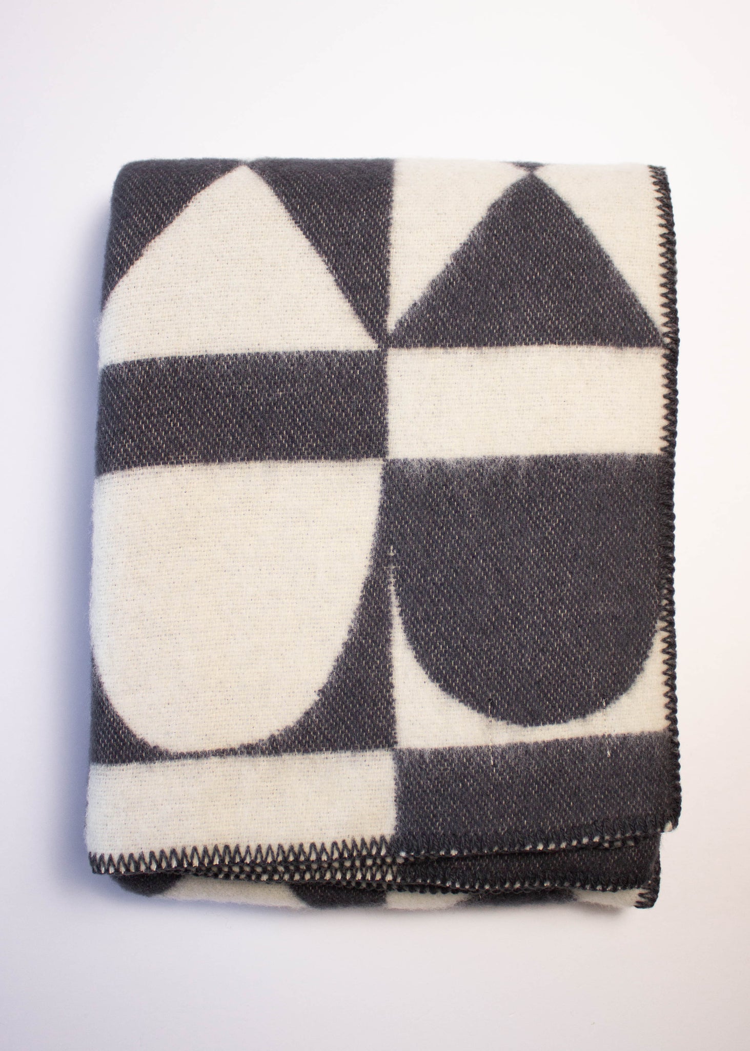 Bows Cream and Grey Throw Blanket