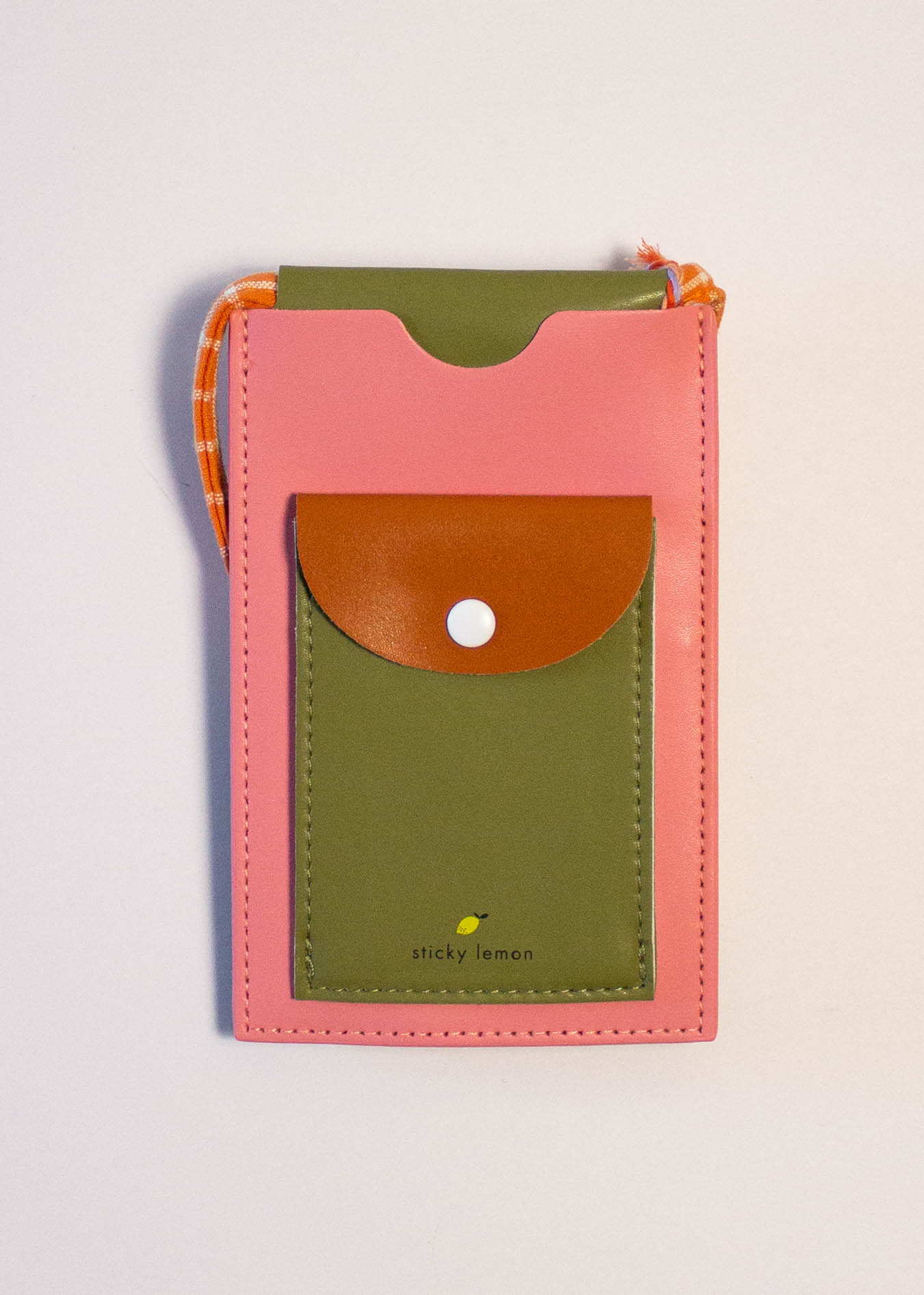 Pink and Green Phone Pouch
