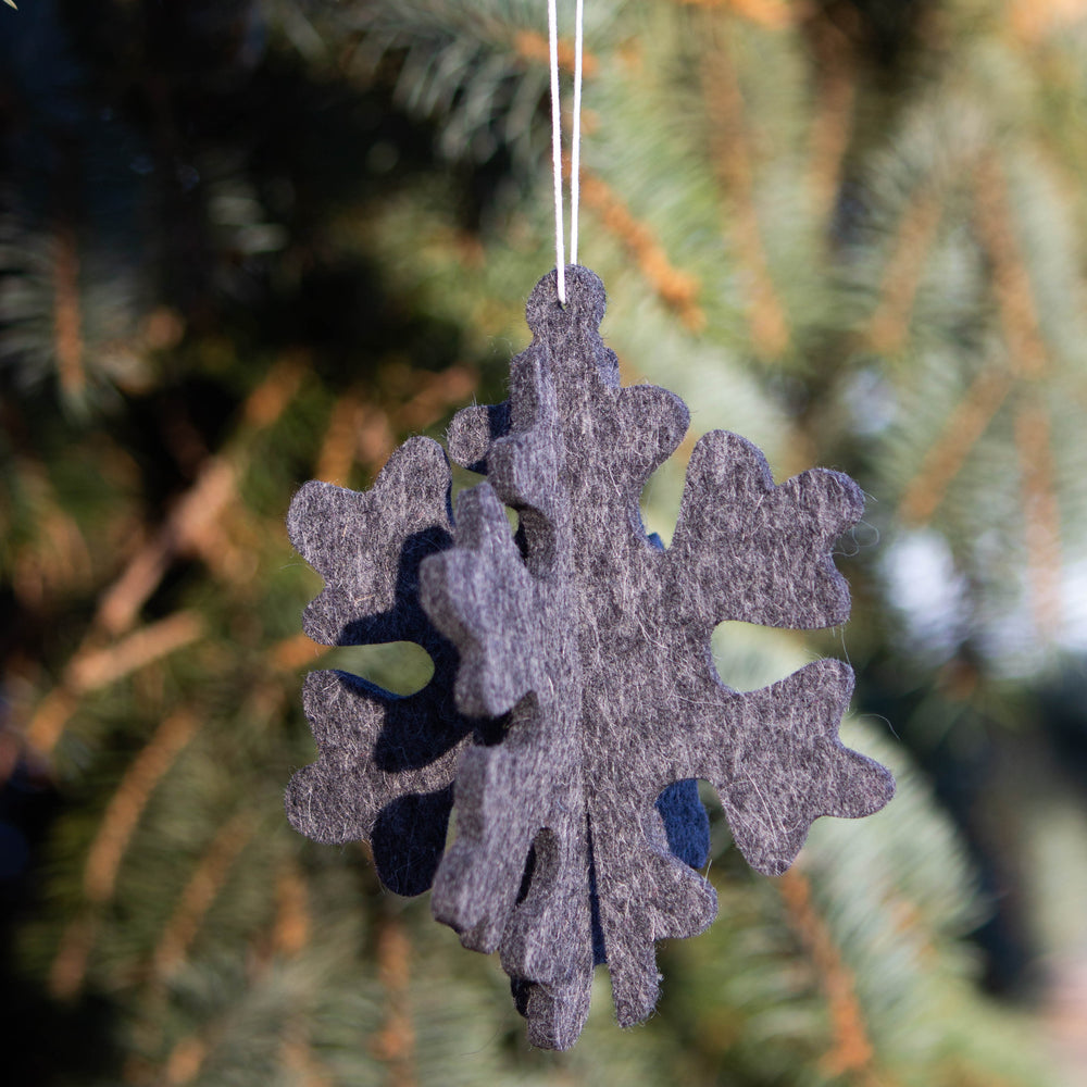 Graphit Snowflake Felt Ornament