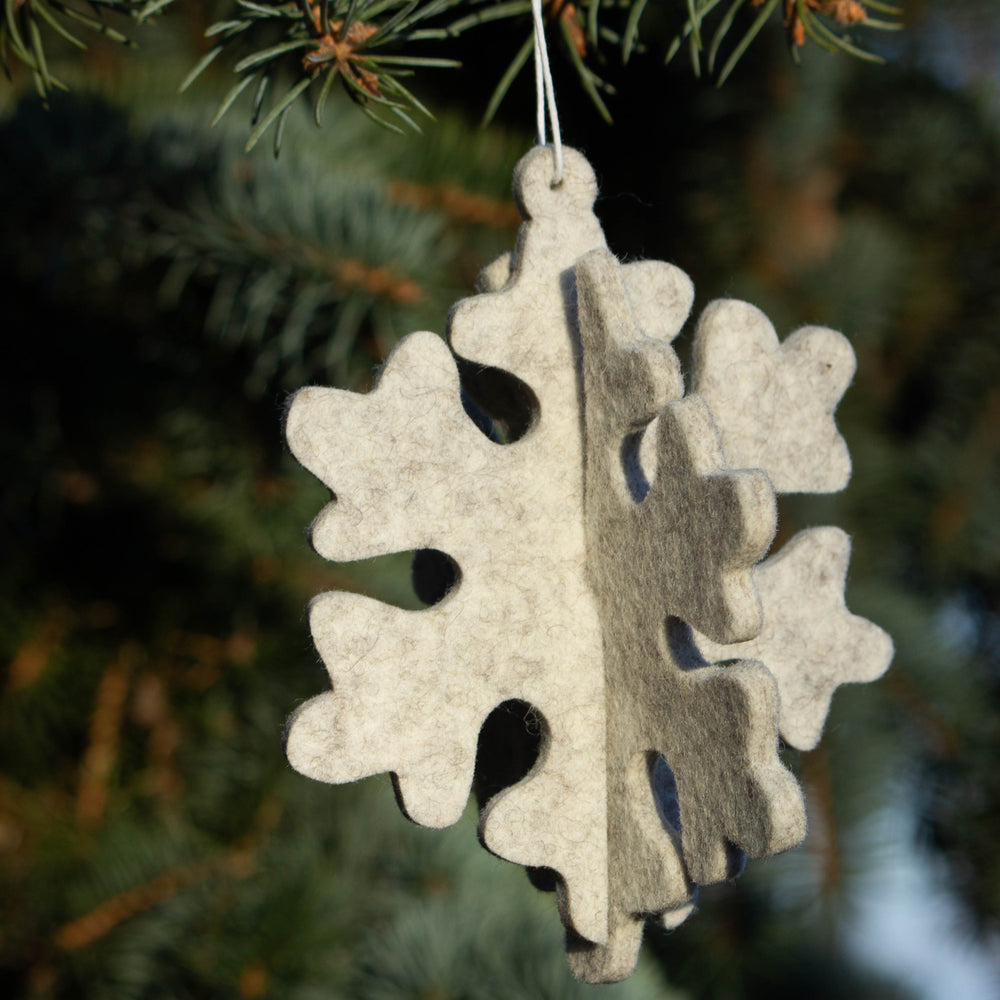 
                  
                    Weiß Snowflake Felt Ornament
                  
                