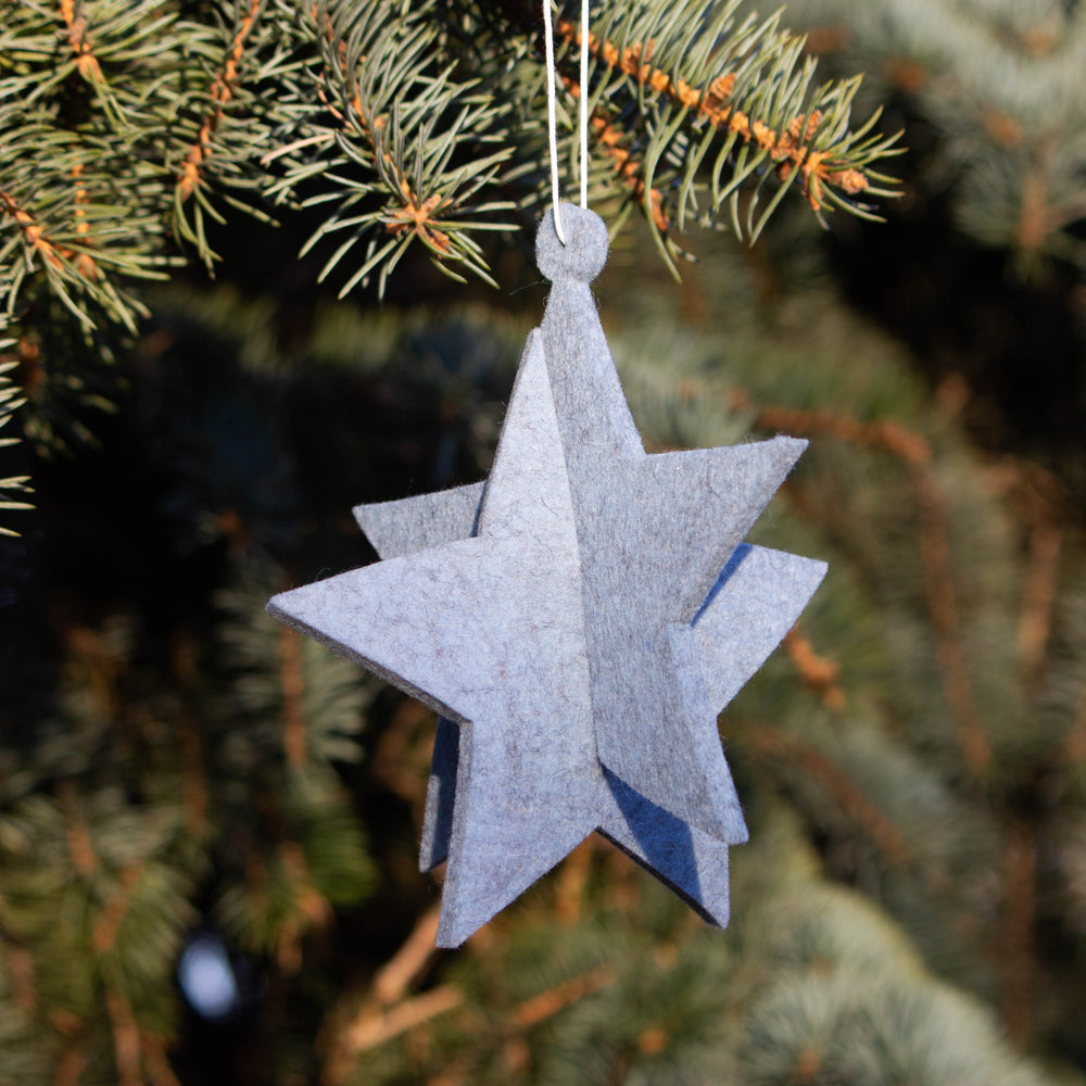 Gletscher Star Felt Ornament