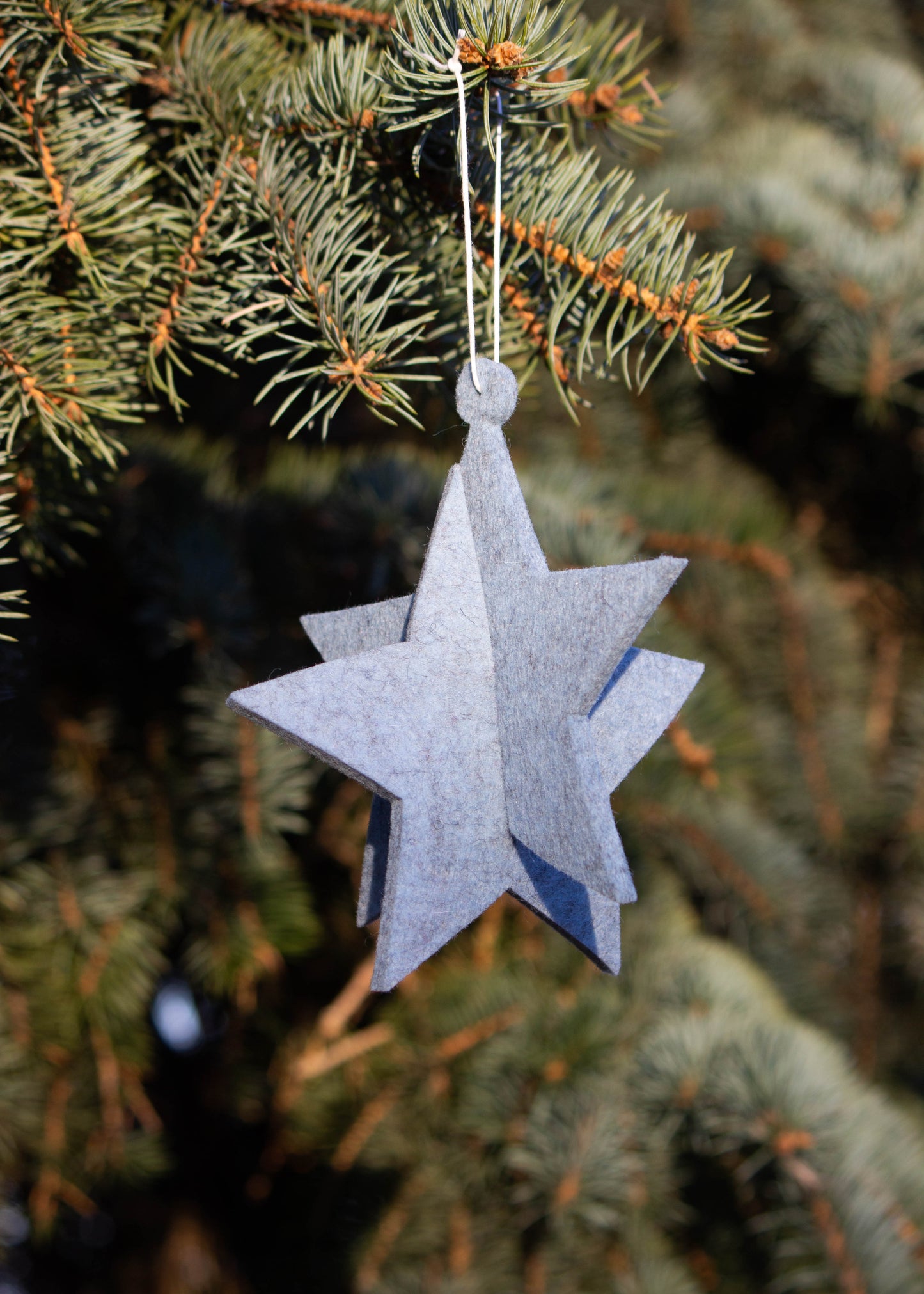 Gletscher Star Felt Ornament