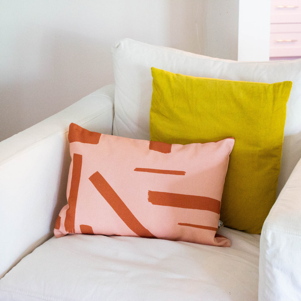 
                  
                    Pink and Rust Pillow
                  
                