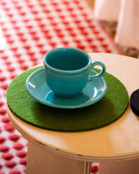 Turquoise Tea Cup & Saucer