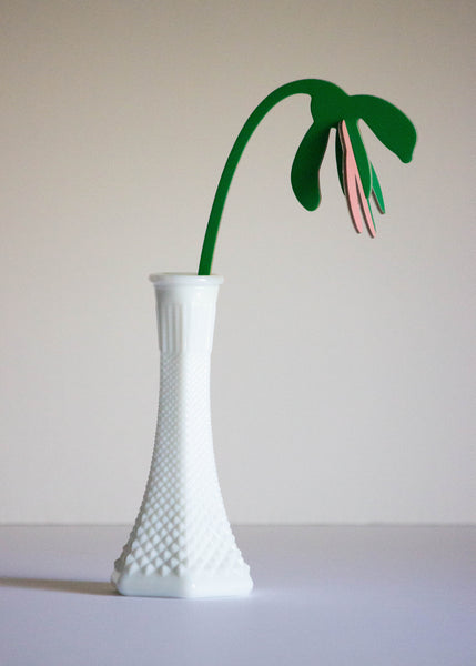 Vintage Milk Glass Small Bumpy Vase