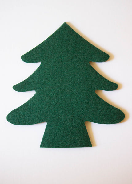Evergreen Christmas Tree Felt Trivet