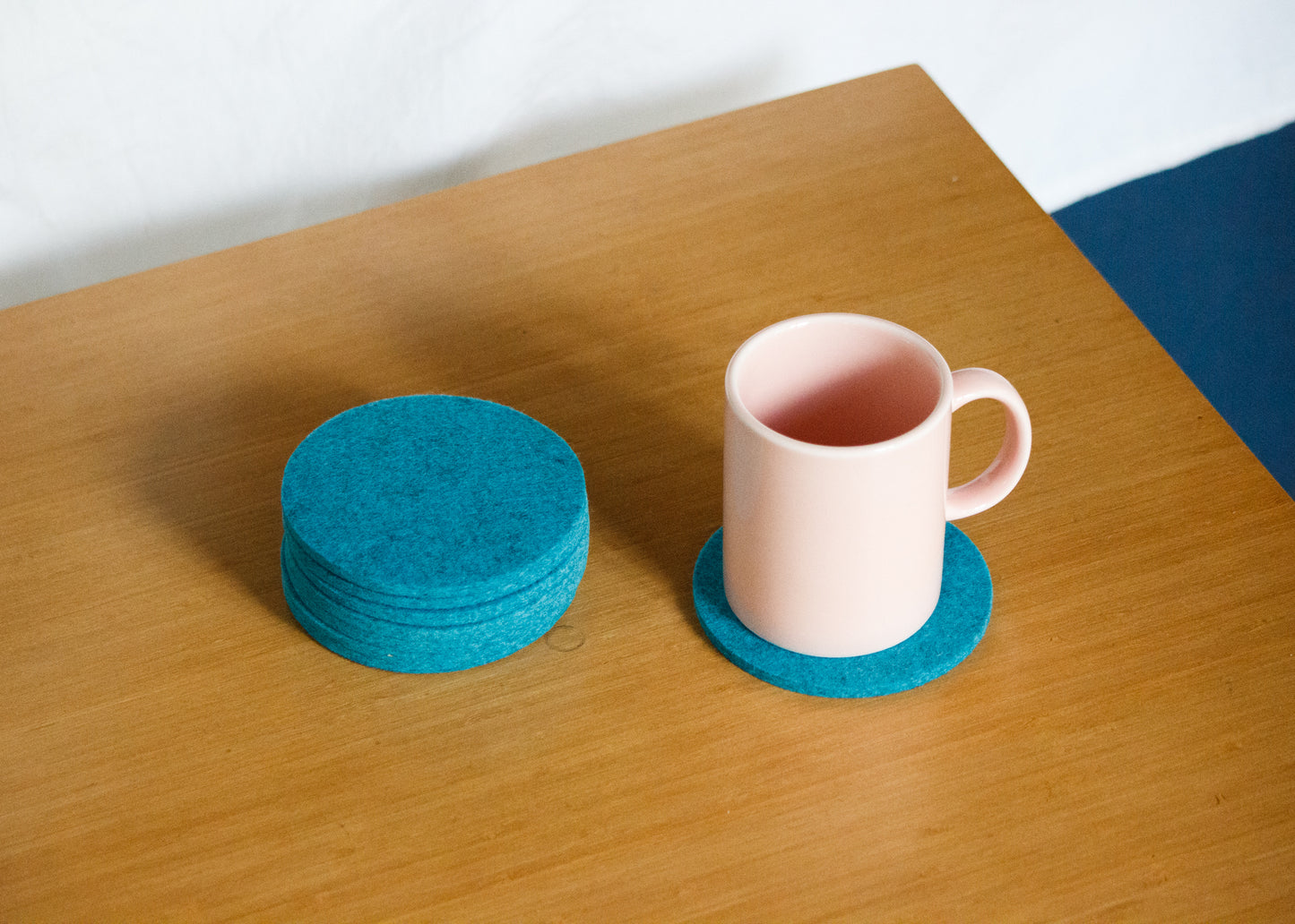 Lagune Felt Coaster on Table