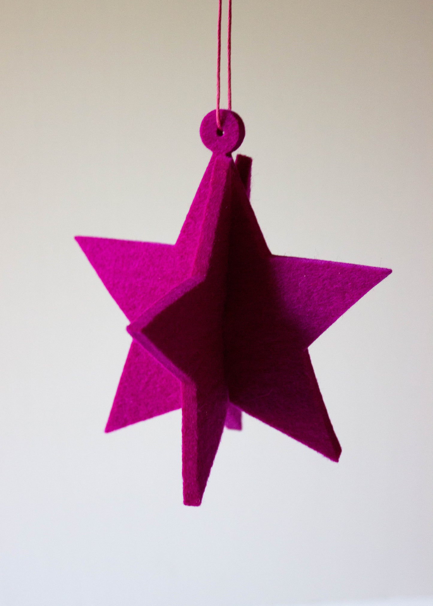 Fuchsie Star Felt Ornament