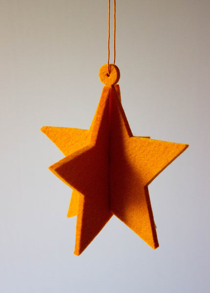 Abricot Star Felt Ornament