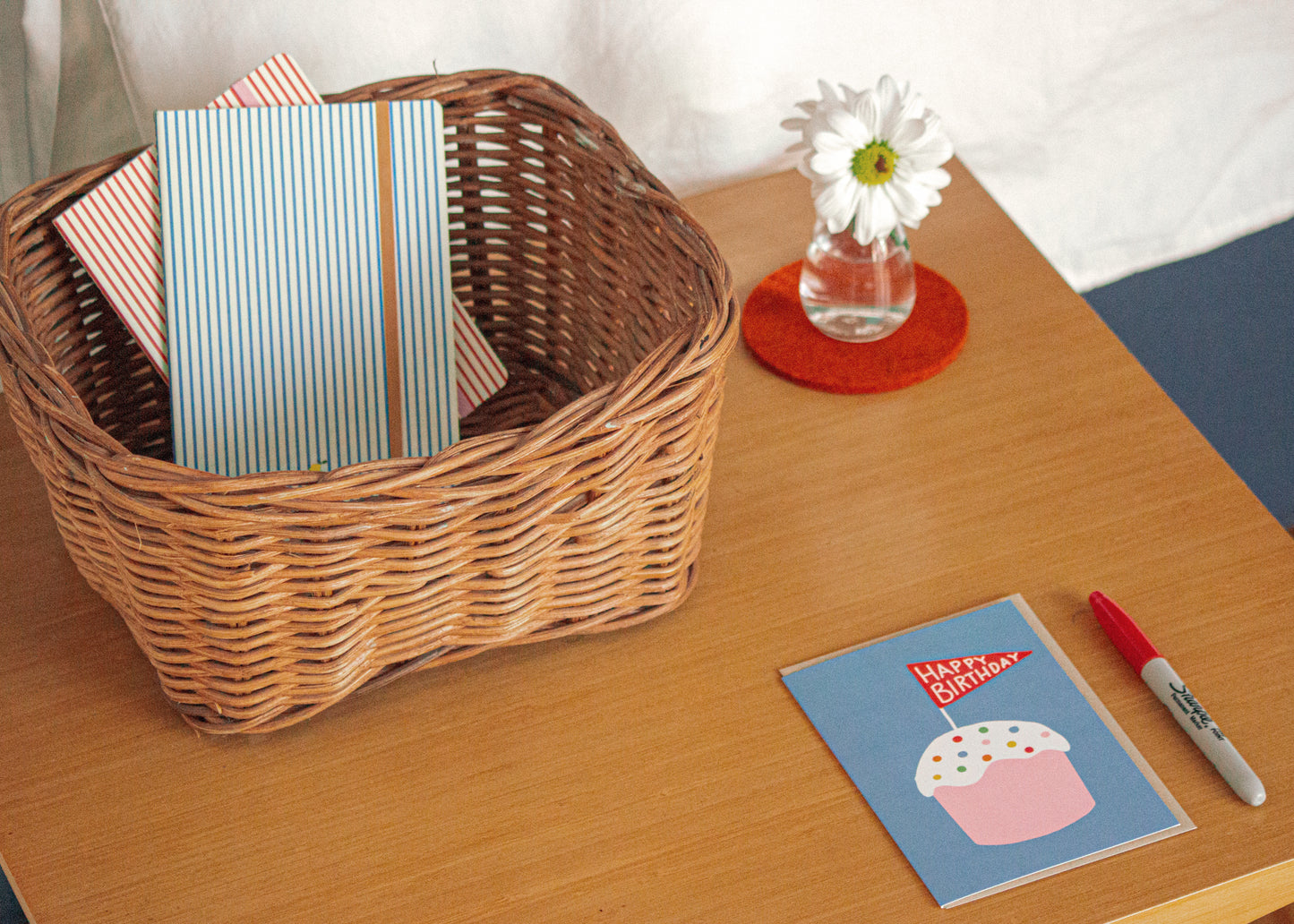 Happy Birthday Card on Table