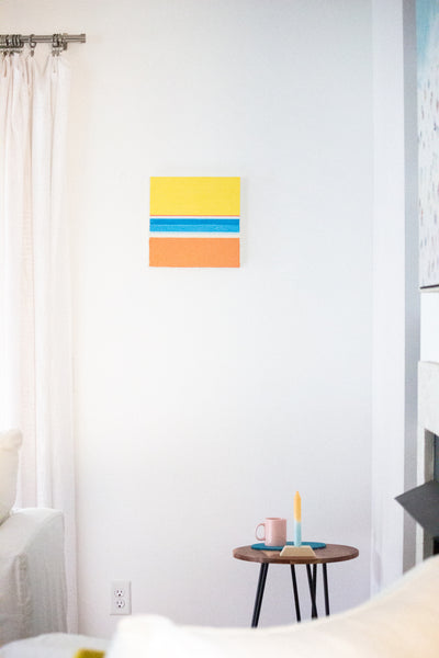 Yellow and Orange Painting in Room