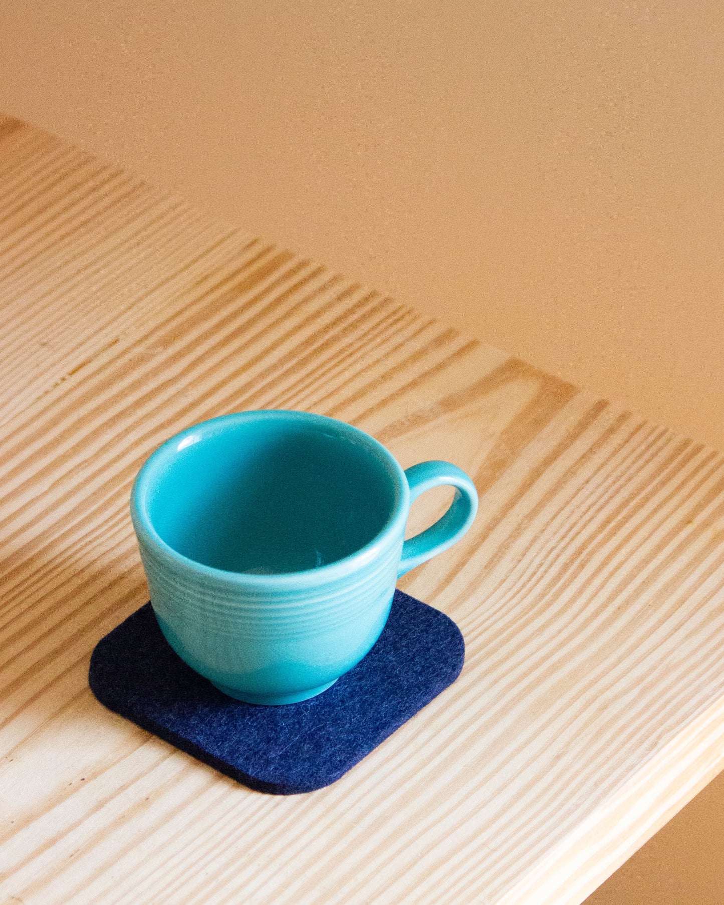 Indigo Rounded Square Felt Coaster