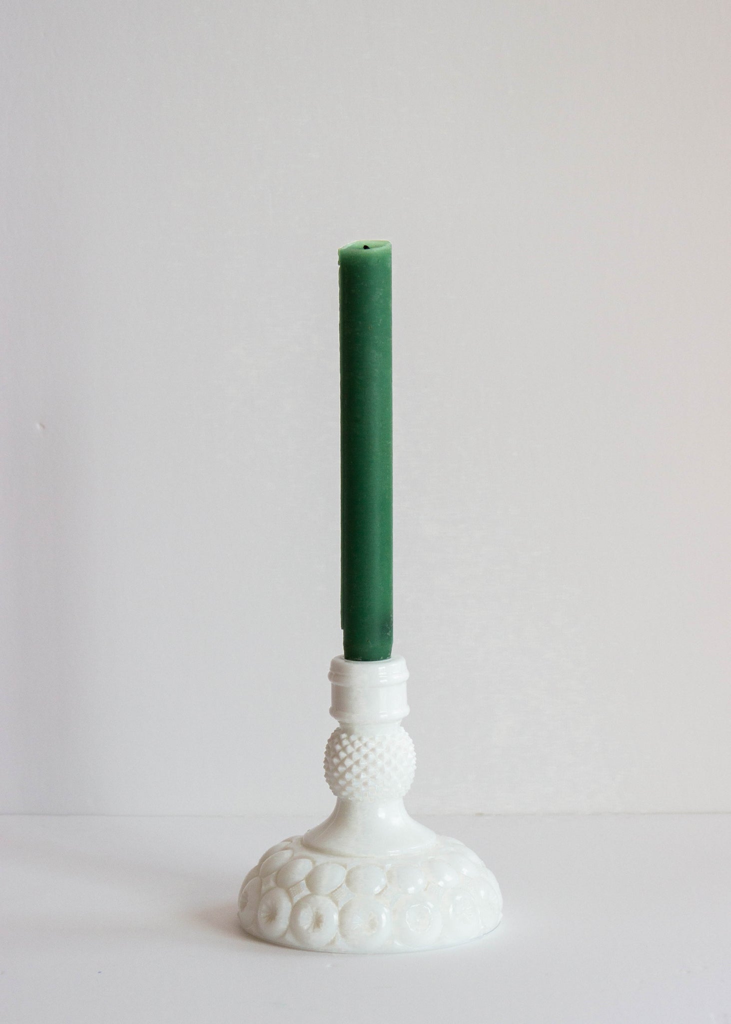 Vintage Milk Glass Candle Holder