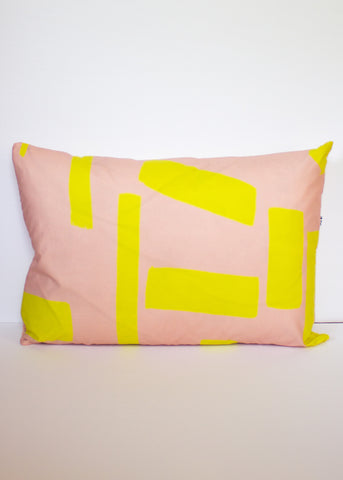 Pink and Yellow Pillow