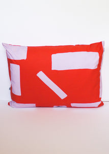 Red and Lilac Pillow