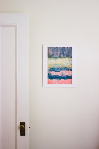 Pink Abstract Print in Room