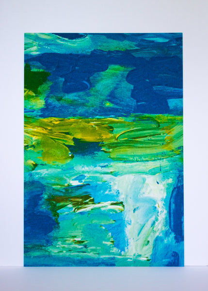 Blue and Green Abstract Print