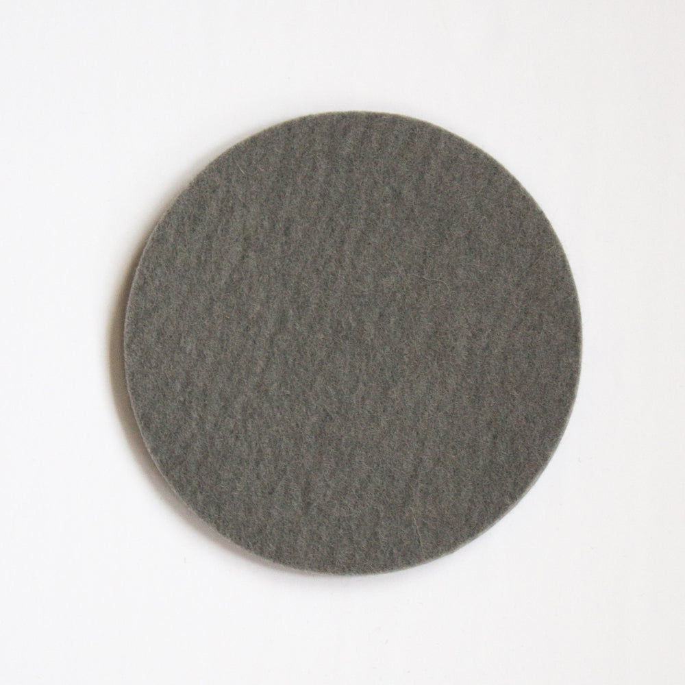Hellgrau Circle Felt Coaster