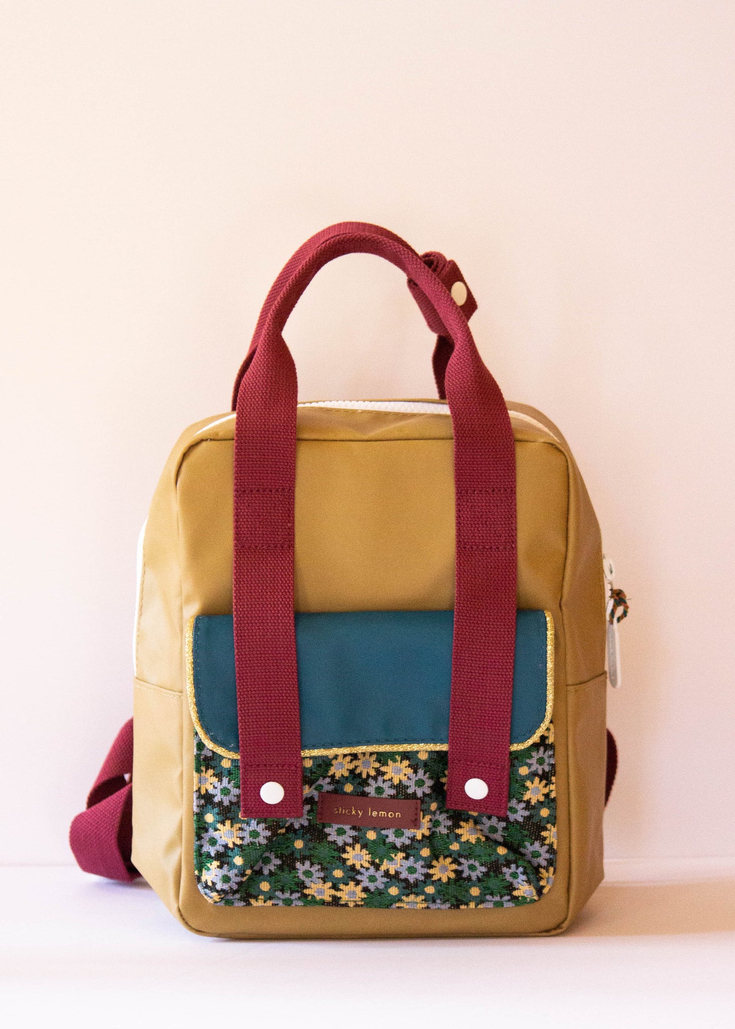 Mini Inventor Green and Flowerfield Green Golden Backpack