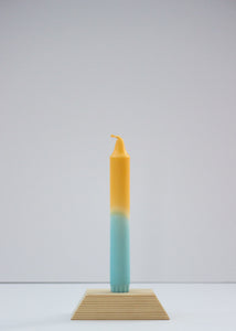 Orange & Aqua Dip Dye Candle